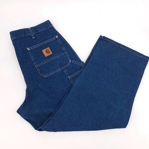 Carhartt B13 DST Dungaree Fit Men's Jeans 38x28 Dark Wash Carpenter Work Pants